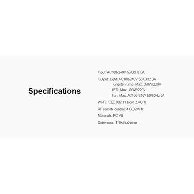 GloboStar® 80012 SONOFF iFan03-R2 - Wi-Fi Smart Switch Ceiling Fan & Light Controller