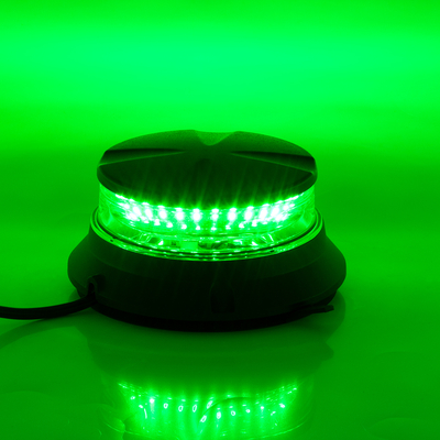 GloboStar® 85169 PRO Series Φάρος Σήμανσης Οχήματος Security - Ασφαλείας για Αυτοκίνητα & Φορτηγά 6 Προγραμμάτων Φωτισμού STROBE LED SMD 3030 48W DC 10-30V Αδιάβροχος IP66 Πράσινο