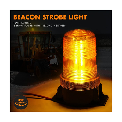 GloboStar® 85195 PRO Series Φάρος Ασφαλείας για Περονοφόρα - Κλαρκ - Αυτοκίνητα & Φορτηγά STROBE LED SMD 5730 40W DC 10-110V Αδιάβροχος IP65 Πορτοκαλί