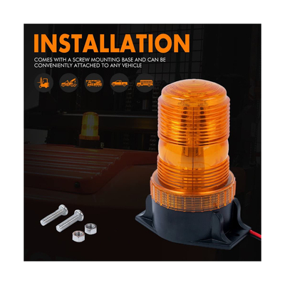 GloboStar® 85195 PRO Series Φάρος Ασφαλείας για Περονοφόρα - Κλαρκ - Αυτοκίνητα & Φορτηγά STROBE LED SMD 5730 40W DC 10-110V Αδιάβροχος IP65 Πορτοκαλί