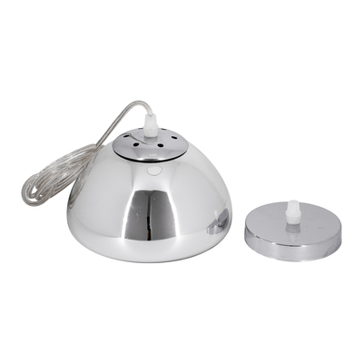 GloboStar® CRISTIN 00756 Μοντέρνο Κρεμαστό Φωτιστικό Ανάρτηση Μονόφωτο 1 x G4 Ασημί Γυαλί - Μ18 x Π18 x Υ13cm