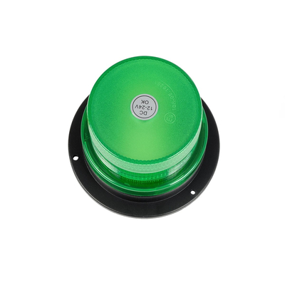 GloboStar® 85151 PRO Series Φάρος Σήμανσης Οχήματος Security - Ασφαλείας για Αυτοκίνητα & Φορτηγά STROBE LED 10W DC 12-24V Αδιάβροχος IP65 Πράσινο