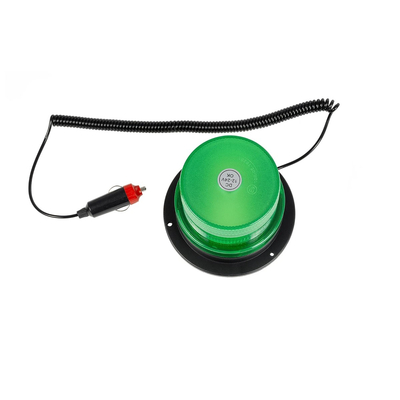 GloboStar® 85151 PRO Series Φάρος Σήμανσης Οχήματος Security - Ασφαλείας για Αυτοκίνητα & Φορτηγά STROBE LED 10W DC 12-24V Αδιάβροχος IP65 Πράσινο