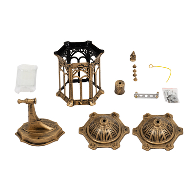 GloboStar® DARCY 00658 Vintage Επιτοίχιο Φωτιστικό Απλίκα Μονόφωτο 1 x E27 IP20 Μπρούτζινο Μέταλλο με Διάφανο Γυαλί - Φ15.5 x Y34.5cm