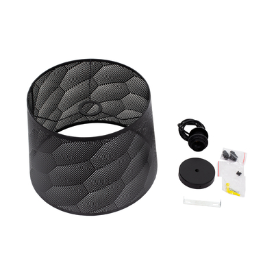 GloboStar® SPARKLE 00733 Μοντέρνο Κρεμαστό Φωτιστικό Καπέλο Μονόφωτο 1 x E27 IP20 Μαύρο Μέταλλο - Μ35 x Π35 x Υ26cm