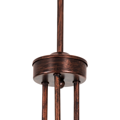 GloboStar® ASPECT 00788 Μοντέρνο Φωτιστικό Οροφής Πλέγμα Τρίφωτο 3 x E27 IP20 Χάλκινο Μέταλλο - Μ42 x Π42 x Υ60cm