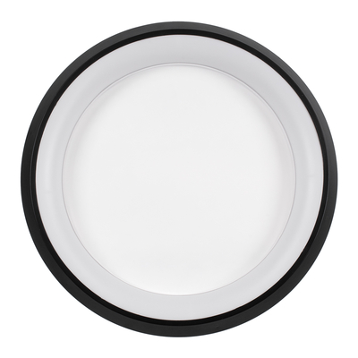 GloboStar® MELINA 61040 Πλαφονιέρα Οροφής Κύκλος LED CCT 55W 6376lm 120° AC 220-240V - Εναλλαγή Φωτισμού μέσω Τηλεχειριστηρίου All In One Ψυχρό Λευκό 6000k+Φυσικό Λευκό 4500k+Θερμό Λευκό 2700k Dimmable Φ48cm - Μαύρο - 3 Years Warranty