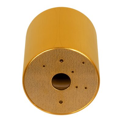 GloboStar® AKIRA 60620 Επιφανειακό Κινούμενο Στρόγγυλο Φωτιστικό Σποτ Αλουμινίου με Ντουί GU10 AC 220-240V IP44 Φ8 x Υ10cm - Χρυσό Βούρτσας