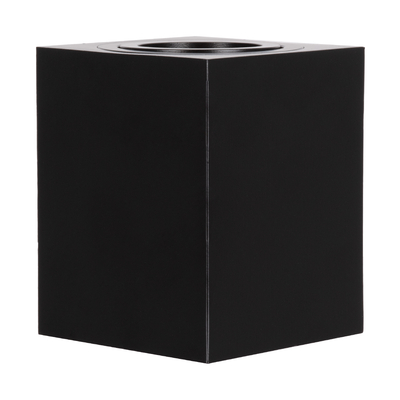 GloboStar® AKIRA 60621 Επιφανειακό Κινούμενο Τετράγωνο Φωτιστικό Σποτ Αλουμινίου με Ντουί GU10 AC 220-240V IP44 Μ8 x Π8 x Υ10cm - Μαύρο