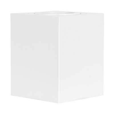 GloboStar® AKIRA 60622 Επιφανειακό Κινούμενο Τετράγωνο Φωτιστικό Σποτ Αλουμινίου με Ντουί GU10 AC 220-240V IP44 Μ8 x Π8 x Υ10cm - Λευκό