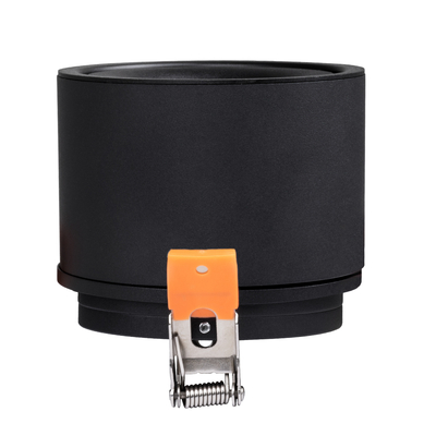 GloboStar® OMEGA-R 60297 Χωνευτό LED Spot Downlight TrimLess Φ10cm 12W 1500lm 36° AC 220-240V IP20 Φ10 x Υ8.2cm - Στρόγγυλο - Μαύρο - Θερμό Λευκό 2700K - Bridgelux COB - 5 Years Warranty