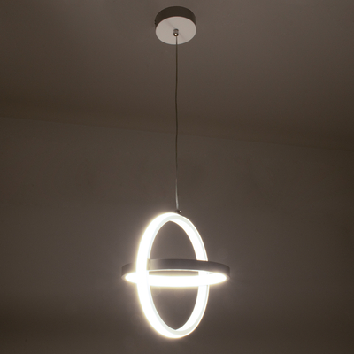 GloboStar® ALICE 61056 Κρεμαστό Φωτιστικό Οροφής Design LED CCT 20W 2400lm 300° AC 220-240V - Εναλλαγή Φωτισμού μέσω Διακόπτη On/Off All In One Ψυχρό 6000k+Φυσικό 4500k+Θερμό 2700k Μ25 x Π22 x Υ25cm - Λευκό