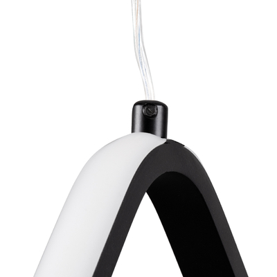 GloboStar® ROSE 61064 Κρεμαστό Φωτιστικό Οροφής Design LED CCT 22W 2640lm 300° AC 220-240V - Εναλλαγή Φωτισμού μέσω Διακόπτη On/Off All In One Ψυχρό 6000k+Φυσικό 4500k+Θερμό 2700k Μ24 x Π22 x Υ24cm - Μαύρο