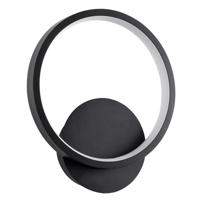 GloboStar® TED 61070 Φωτιστικό Τοίχου - Απλίκα Design LED CCT 9W 1080lm 300° AC 220-240V - Εναλλαγή Φωτισμού μέσω Διακόπτη On/Off All In One Ψυχρό 6000k+Φυσικό 4500k+Θερμό 2700k Μ20 x Π5.5 x Υ23cm - Μαύρο