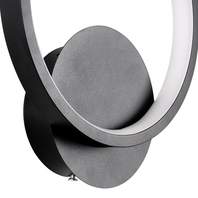 GloboStar® TED 61070 Φωτιστικό Τοίχου - Απλίκα Design LED CCT 9W 1080lm 300° AC 220-240V - Εναλλαγή Φωτισμού μέσω Διακόπτη On/Off All In One Ψυχρό 6000k+Φυσικό 4500k+Θερμό 2700k Μ20 x Π5.5 x Υ23cm - Μαύρο