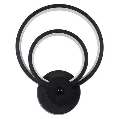 GloboStar® FREDDIE 61076 Φωτιστικό Τοίχου - Απλίκα Design LED CCT 15W 1800lm 300° AC 220-240V - Εναλλαγή Φωτισμού μέσω Διακόπτη On/Off All In One Ψυχρό 6000k+Φυσικό 4500k+Θερμό 2700k Μ20 x Π7.5 x Υ25cm - Μαύρο