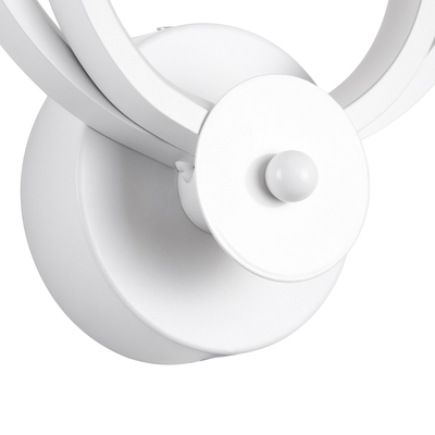 GloboStar® FREDDIE 61077 Φωτιστικό Τοίχου - Απλίκα Design LED CCT 15W 1800lm 300° AC 220-240V - Εναλλαγή Φωτισμού μέσω Διακόπτη On/Off All In One Ψυχρό 6000k+Φυσικό 4500k+Θερμό 2700k Μ20 x Π7.5 x Υ25cm - Λευκό