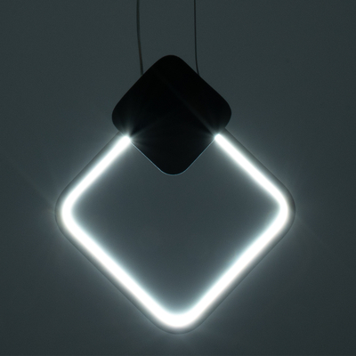 GloboStar® MARY 61082 Κρεμαστό Φωτιστικό Οροφής Design LED CCT 12W 1440lm 300° AC 220-240V - Εναλλαγή Φωτισμού μέσω Διακόπτη On/Off All In One Ψυχρό 6000k+Φυσικό 4500k+Θερμό 2700k Μ20 x Π2.3 x Υ28.5cm - Μαύρο