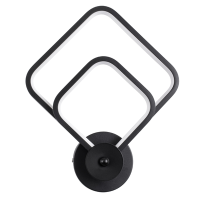 GloboStar® ANNA 61085 Φωτιστικό Τοίχου - Απλίκα Design LED CCT 15W 1800lm 300° AC 220-240V - Εναλλαγή Φωτισμού μέσω Διακόπτη On/Off All In One Ψυχρό 6000k+Φυσικό 4500k+Θερμό 2700k Μ25 x Π8 x Υ30cm - Μαύρο