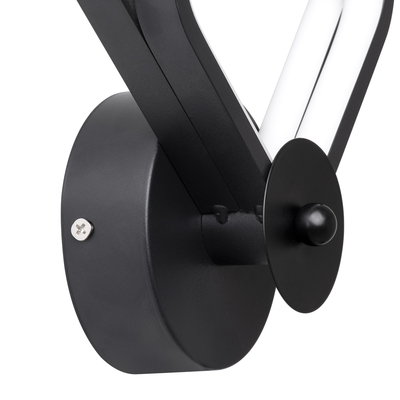 GloboStar® ANNA 61085 Φωτιστικό Τοίχου - Απλίκα Design LED CCT 15W 1800lm 300° AC 220-240V - Εναλλαγή Φωτισμού μέσω Διακόπτη On/Off All In One Ψυχρό 6000k+Φυσικό 4500k+Θερμό 2700k Μ25 x Π8 x Υ30cm - Μαύρο