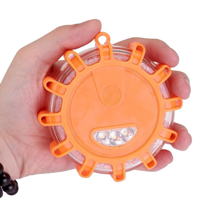 GloboStar® 79697 Φορητός Μαγνητικός Φάρος Οχημάτων - Ασφαλείας Έκτακτης Ανάγκης 2W 140lm με Φακό - Μπαταρίας 3xAAA (δεν Περιλαμβάνονται) Αδιάβροχος IP67 Κόκκινο - Ψυχρό Λευκό 6000K Φ10 x Υ3.5cm