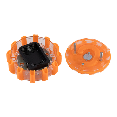 GloboStar® 79697 Φορητός Μαγνητικός Φάρος Οχημάτων - Ασφαλείας Έκτακτης Ανάγκης 2W 140lm με Φακό - Μπαταρίας 3xAAA (δεν Περιλαμβάνονται) Αδιάβροχος IP67 Κόκκινο - Ψυχρό Λευκό 6000K Φ10 x Υ3.5cm