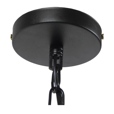 GloboStar® ELDORA 10001014 Vintage Κρεμαστό Φωτιστικό Ανάρτηση Μονόφωτο 1 x E27 IP20 Μαύρο Μέταλλο με Μπεζ Σχοινί - Μ13 x Π13 x Υ30cm