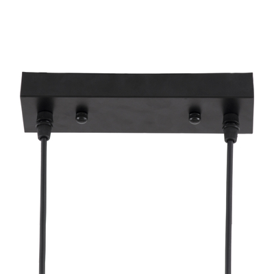 GloboStar® VERONA 00586 Μοντέρνο Κρεμαστό Φωτιστικό Ράγα Τρίφωτο 3 x E27 IP20 Μαύρο & Χρυσό Μέταλλο - Μ50 x Π28 x Υ20cm