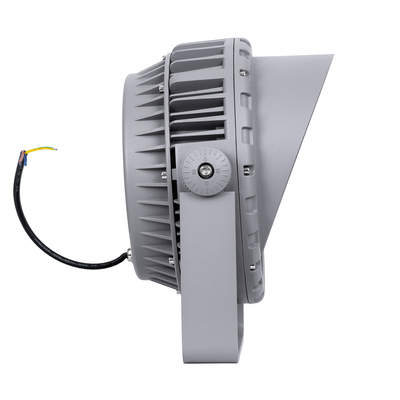 GloboStar® FLOOD-MENA 90646 Προβολέας Wall Washer με Αντιθαμβωτική Γρίλια για Φωτισμό Κτιρίων LED 48W 4320lm 30° AC 220-240V Αδιάβροχο IP65 Φ25 x Υ18cm Θερμό Λευκό 3000K - Ασημί - 3 Years Warranty