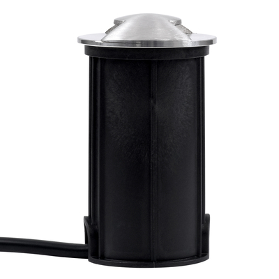 GLOBOSTAR® UNDERGROUND-RENA 90662 Χωνευτό Αρχιτεκτονικό Φωτιστικό Διαδρόμου/Σκαλοπατιού LED 1W 110lm 30° DC 24V Αδιάβροχο IP65 Θερμό Λευκό 2700K Dimmable - Ανοξείδωτο Ατσάλι 304  - Φ5 x Υ9cm - 3 Χρόνια Εγγύηση