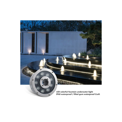 GloboStar® UNDERWATER-FINA 90674 Υποβρύχιο Φωτιστικό Σποτ Ειδικό για Σιντριβάνια LED 9W 990lm 30° DC 24V Αδιάβροχο IP68 Φ16 x Υ8cm Θερμό Λευκό 3000K - Ανοξείδωτο Ατσάλι - 3 Years Warranty