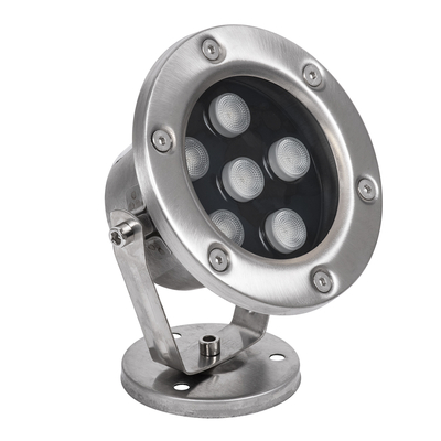 GLOBOSTAR® UNDERWATER-DINA 90676 Υποβρύχιος Προβολέας Σποτ για Σιντριβάνια/Πισίνες LED 6W 660lm 30° DC 24V Αδιάβροχο IP68 Θερμό Λευκό 2700K Dimmable - Ανοξείδωτο Ατσάλι 304 - Μ12 x Π12 x Υ14cm - 3 Χρόνια Εγγύηση