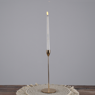 GloboStar® ISABELLA 35104 Κηροπήγιο Μεταλλικό Χάλκινο Φ10 x Υ28.5cm