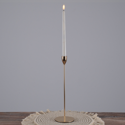 GloboStar® ISABELLA 35105 Κηροπήγιο Μεταλλικό Χάλκινο Φ10 x Υ33cm