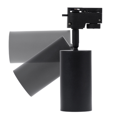 GloboStar® LEO 60353 Μοντέρνο Φωτιστικό Οροφής Σποτ Μονόφωτο 1 x GU10 IP20 Μαύρο Αλουμίνιο - Μ6 x Π6 x Υ19cm - 5 Χρόνια Εγγύηση