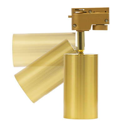 GloboStar® LEO 60357 Μοντέρνο Φωτιστικό Οροφής Σποτ Μονόφωτο 1 x GU10 IP20 Χρυσό Αλουμίνιο - Μ6 x Π6 x Υ19cm - 5 Χρόνια Εγγύηση