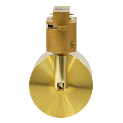 GloboStar® LEO 60357 Μοντέρνο Φωτιστικό Οροφής Σποτ Μονόφωτο 1 x GU10 IP20 Χρυσό Αλουμίνιο - Μ6 x Π6 x Υ19cm - 5 Χρόνια Εγγύηση