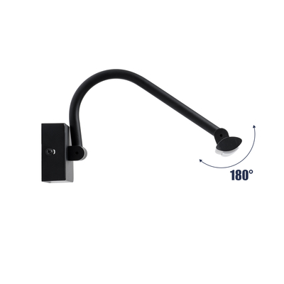 GloboStar® MIRA 60432 Μοντέρνο Φωτιστικό Τοίχου - Απλίκα Καθρέπτη Μπάνιου - Πίνακα LED 12W 1400lm 120° AC 220-240V IP44 Μ60 x Π20 x Υ13cm - Φυσικό Λευκό 4500K - Μαύρο - 3 Χρόνια Εγγύηση