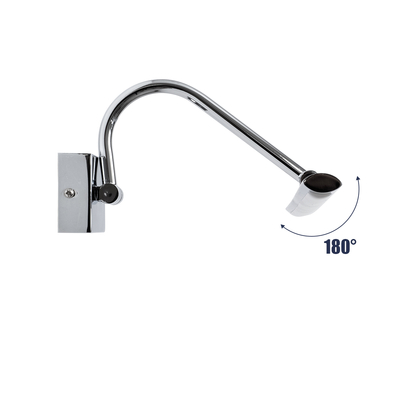 GloboStar® MIRA 60434 Μοντέρνο Φωτιστικό Τοίχου - Απλίκα Καθρέπτη Μπάνιου - Πίνακα LED 12W 1400lm 120° AC 220-240V IP44 Μ60 x Π20 x Υ13cm - Φυσικό Λευκό 4500K - Χρώμιο Νίκελ - 3 Χρόνια Εγγύηση