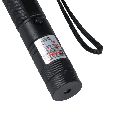 GloboStar® 78996 Φορητό Επαναφορτιζόμενο Laser Pointer 5Mw Class 3 DOT Zoom με Extra Κεφαλή για Dot Effects με Μπαταρία 18650 Li-ion 4800mAh & Φορτιστή - Κόκκινο 650nm Φ2.2 x Υ15cm