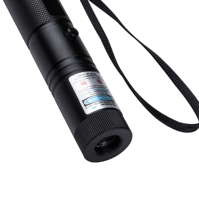 GloboStar® 78998 Φορητό Επαναφορτιζόμενο Laser Pointer 5Mw Class 3 DOT Zoom με Extra Κεφαλή για Dot Effects με Μπαταρία 18650 Li-ion 4800mAh & Φορτιστή - Μπλε 450nm Φ2.2 x Υ15cm