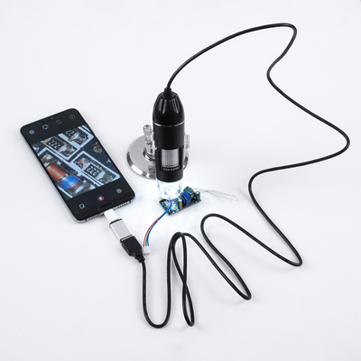 GloboStar® 79995 Digital Electron Microscope With 8 LED - Ψηφιακό Ηλεκτρονικό Μικροσκόπιο με 8 LED USB & Type-C Adapter DC 5v x1600 Zoom Mode - Video Camera 2MP 1600x1200 Φ3.5 x Υ12cm