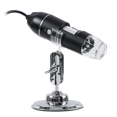 GloboStar® 79995 Digital Electron Microscope With 8 LED - Ψηφιακό Ηλεκτρονικό Μικροσκόπιο με 8 LED USB & Type-C Adapter DC 5v x1600 Zoom Mode - Video Camera 2MP 1600x1200 Φ3.5 x Υ12cm