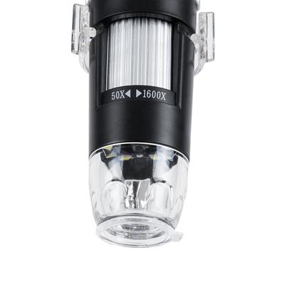 GloboStar® 79995 Digital Electron Microscope With 8 LED - Ψηφιακό Ηλεκτρονικό Μικροσκόπιο με 8 LED USB & Type-C Adapter DC 5v x1600 Zoom Mode - Video Camera 2MP 1600x1200 Φ3.5 x Υ12cm