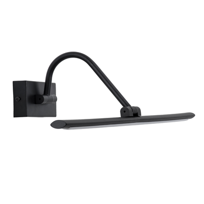 GloboStar® MIRA 60432 Μοντέρνο Φωτιστικό Τοίχου - Απλίκα Καθρέπτη Μπάνιου - Πίνακα LED 12W 1400lm 120° AC 220-240V IP44 Μ60 x Π20 x Υ13cm - Φυσικό Λευκό 4500K - Μαύρο - 3 Χρόνια Εγγύηση