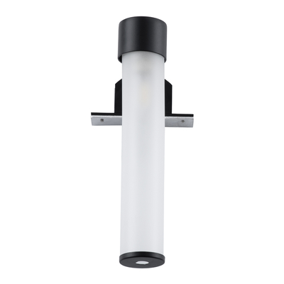 GloboStar® ELSA 60404 Μοντέρνο Φωτιστικό Τοίχου - Απλίκα Καθρέπτη Μπάνιου - Πίνακα 1 x G9 360° AC 220-240V IP44 Μ3.5 x Π13.5 x Υ20cm - Μαύρο - 5 Χρόνια Εγγύηση