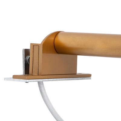 GloboStar® ELSA 60407 Μοντέρνο Φωτιστικό Τοίχου - Απλίκα Καθρέπτη Μπάνιου - Πίνακα 1 x G9 360° AC 220-240V IP44 Μ3.5 x Π13.5 x Υ20cm - Χάλκινο - 5 Χρόνια Εγγύηση