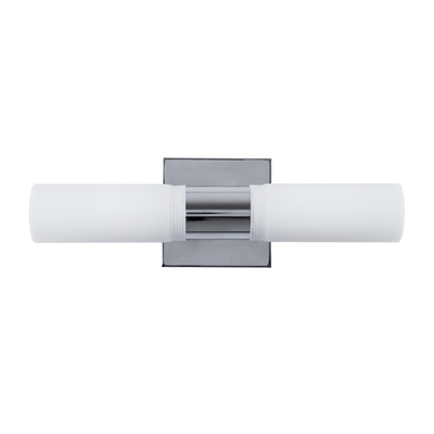 GloboStar® ANAIS 60410 Μοντέρνο Φωτιστικό Τοίχου - Απλίκα Καθρέπτη Μπάνιου - Πίνακα 2 x G9 270° AC 220-240V IP44 Μ34 x Π12 x Υ11cm - Χρώμιο Νίκελ - 5 Χρόνια Εγγύηση