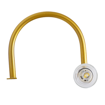 GloboStar® FLORA 60413 Μοντέρνο Φωτιστικό Τοίχου - Απλίκα Καθρέπτη Μπάνιου - Πίνακα 2 x G9 270° AC 220-240V IP44 Μ31 x Π13 x Υ12cm - Χρυσό - 5 Χρόνια Εγγύηση