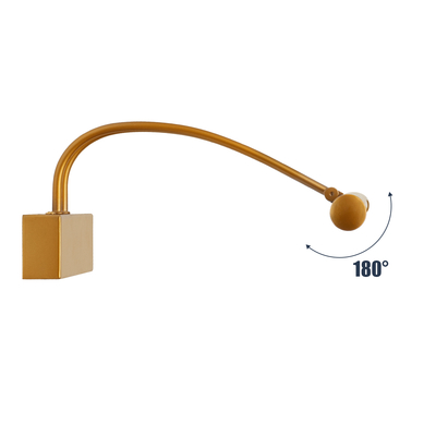 GloboStar® LAURA 60427 Μοντέρνο Φωτιστικό Τοίχου - Απλίκα Καθρέπτη Μπάνιου - Πίνακα LED 12W 1400lm 120° AC 220-240V IP44 Μ60 x Π27 x Υ13cm - Φυσικό Λευκό 4500K - Χάλκινο - 3 Χρόνια Εγγύηση